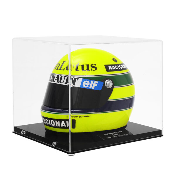 Miniature Replica of Ayrton Senna's Official Helmet – First Victory - Image 3