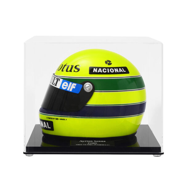 Miniature Replica of Ayrton Senna's Official Helmet – First Victory - Image 4