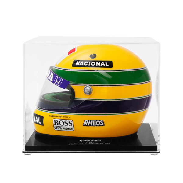 Miniature Replica of Ayrton Senna's Official Helmet – 1991 Brazilian GP - Image 3