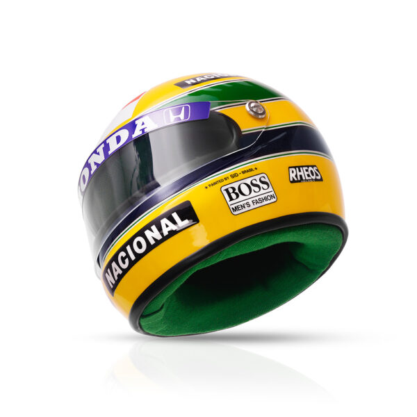 Miniature Replica of Ayrton Senna's Official Helmet – 1991 Brazilian GP - Image 7