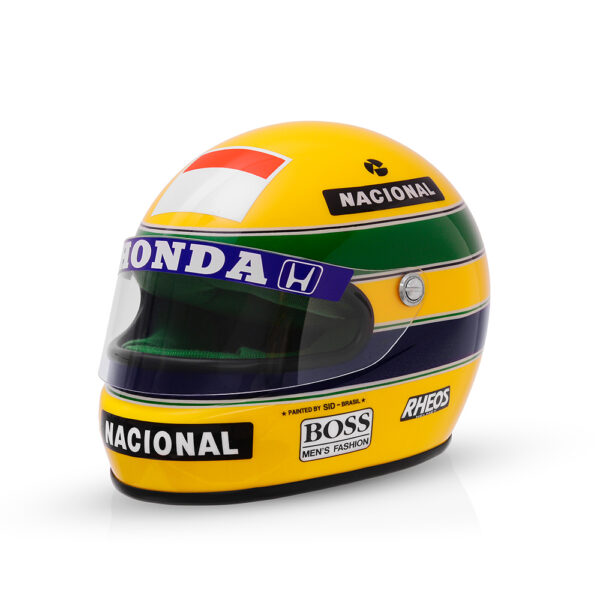 Miniature Replica of Ayrton Senna's Official Helmet – 1991 Brazilian GP - Image 9