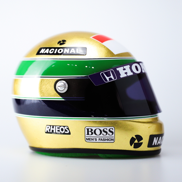 Miniature Replica of Ayrton Senna's Official Helmet – 30-Year Legacy - Image 4