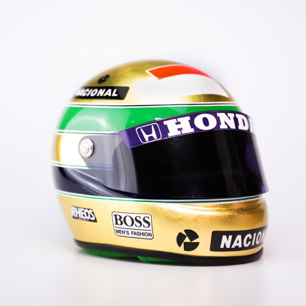 Miniature Replica of Ayrton Senna's Official Helmet – 30-Year Legacy - Image 3