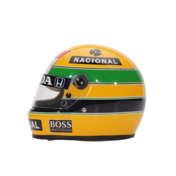 Miniature Replica of Ayrton Senna's Official Helmet – F1 1988 - Image 3