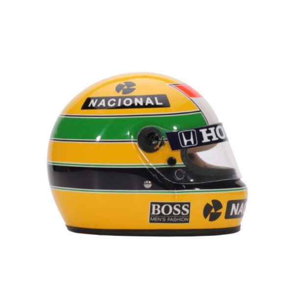 Miniature Replica of Ayrton Senna's Official Helmet – F1 1988 - Image 4